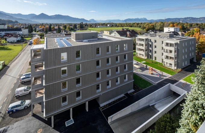 Bringt den leistbaren Wohnbau im Ländle voran: das Innovationsprojekt Wolfurt, Lerchenstraße. 
Bild: Weissengruber Bringt den leistbaren Wohnbau im Ländle voran: das Innovationsprojekt Wolfurt, Lerchenstraße. 
Bild: Weissengruber